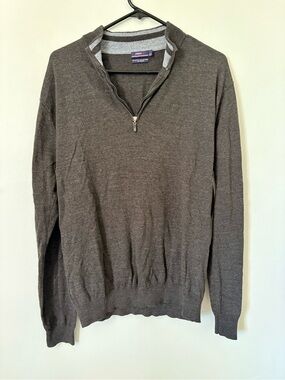 johnnie-O Men's Brown Quarter-Zip Sweater